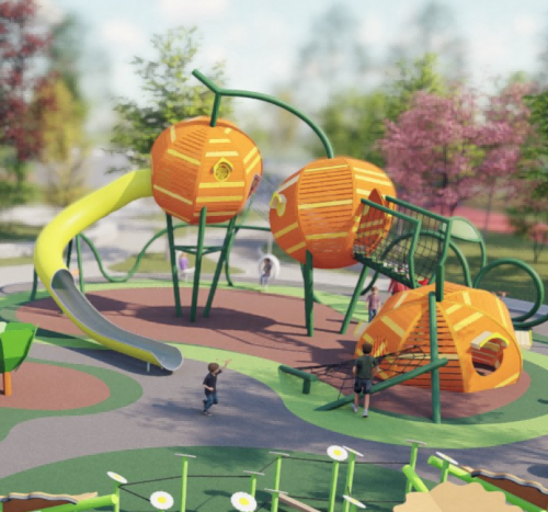 Pumpkin hut for climbing playground equipment | Food equipment | Playground Equipment customizable
