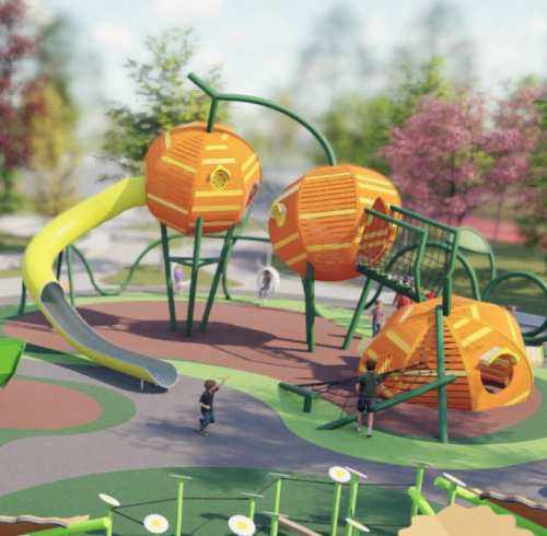 Pumpkin hut for climbing playground equipment | Food equipment | Amusement equipment customizable
