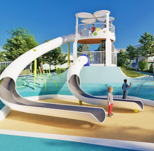 Light-energy slide for stainless steel slide playground equipment | Technological equipment | Playground Equipment customizable