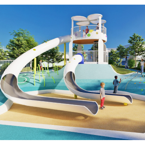Light-energy slide for stainless steel slide playground equipment | Technological style | Amusement equipment customizable