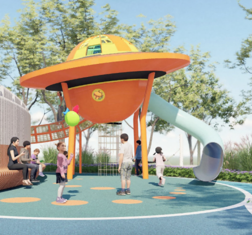 UFO for climbing playground equipment |Outer space equipment |Playground Equipment customizable