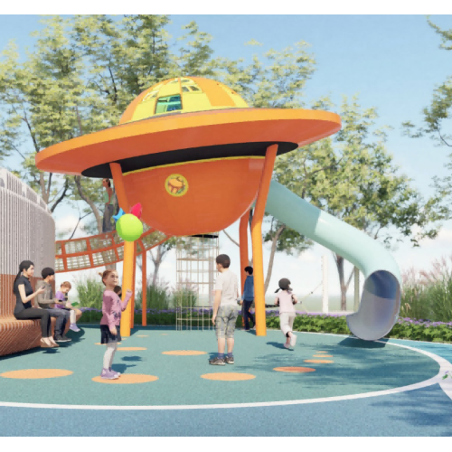 UFO for climbing playground equipment |Outer space style | Amusement equipment customizable
