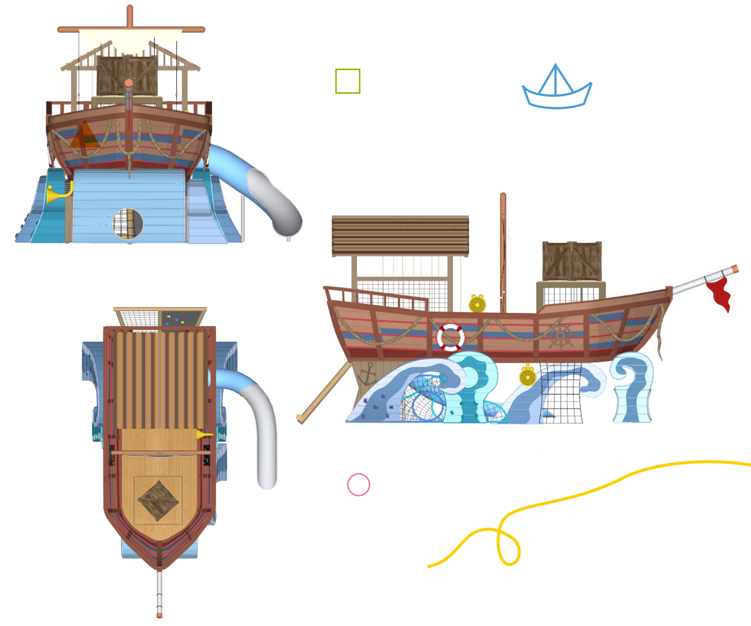 wooden ship playground