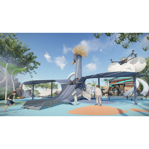 Grey Crowned Crane  Animal-Shaped Play Equipment | Outdoor Playground Sets |  Custom Design Play Tower