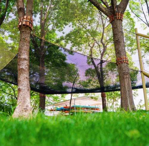 Treetop Nets Trampoline |  Custom Design Outdoor Adventure Playground | Rope Net