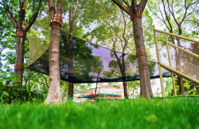 Treetop Nets Trampoline |  Custom Design Outdoor Adventure Playground | Rope Net