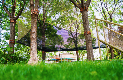 Treetop Nets Trampoline |  Custom Design Outdoor Adventure Playground | Rope Net