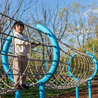 Forest Fun Path Play Structure |  Custom Design Outdoor Adventure Playground | Rope Net