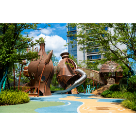 Custom Design Treehouse Play Tower| Kids Playground Equipment | Seed Tower Multi-Play Unit