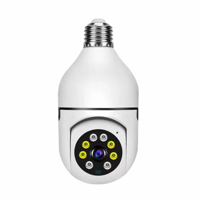 3MP Light Bulb Camera Panoramic Lamp Head Camera Wireless Camera 360 Degree Rotating Night Vision Security Camera
