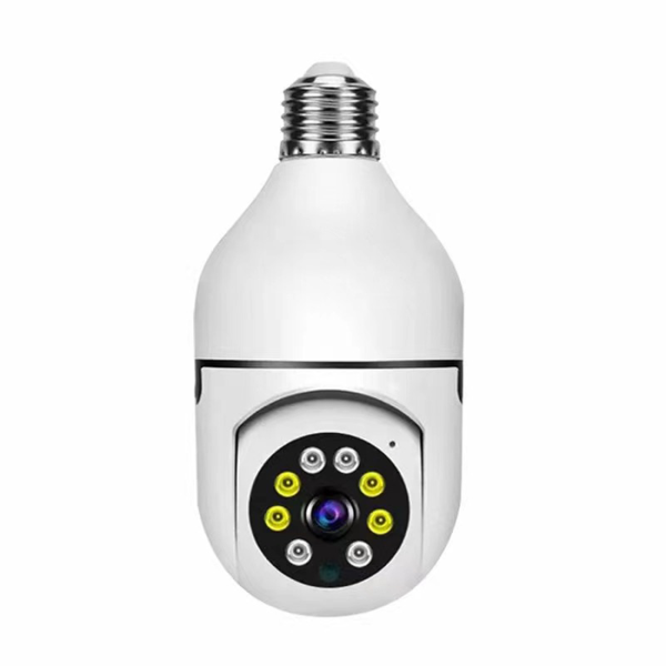 3MP Light Bulb Camera Panoramic Lamp Head Camera Wireless Camera 360 Degree Rotating Night Vision Security Camera