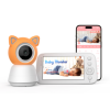 factory supply H.265 wireless baby camera with built-in lullabies two way audio