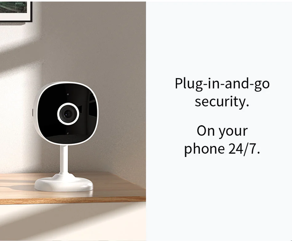 Indoor WiFi Surveillance Camera Two‑Way Audio PIR Detection