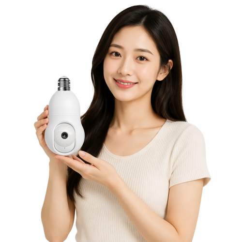 E27 WiFi Camera Factory 3MP E27 Bulb Security Camera 360° Rotation Human Detection Two‑Way Audio