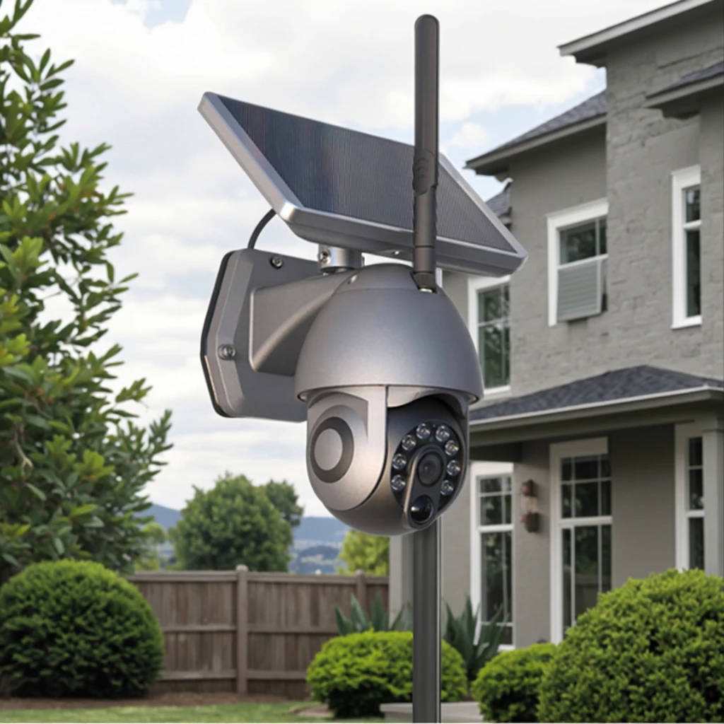PIR Human Sensor Solar Security Camera Supplier 4G Tuya PTZ Camera With Solar Panel 5200mAh Battery