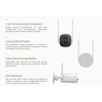 Battery Powered Wifi Security Camera Factory | 3MP Tuya PIR Rechargeable Surveillance Camera