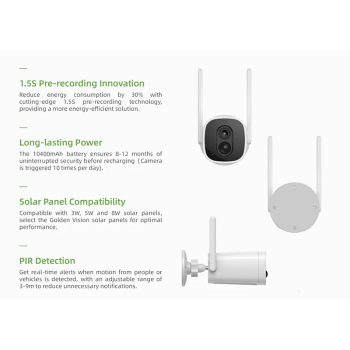 Battery Powered Wifi Security Camera Factory | 3MP Tuya PIR Rechargeable Surveillance Camera