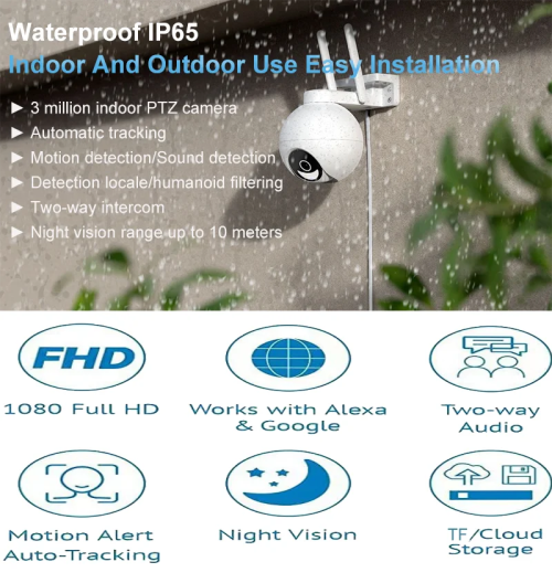tuya 4g wifi ptz camera wholesale china | 4MP IP65 Outdoor Dual‑Light PTZ CCTV Camera
