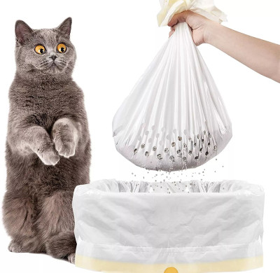 Cat Litter Bag Customized Recyclable Cat Litter Liner  Extra Thick Large Drawstring Cat Waste Litter Bags