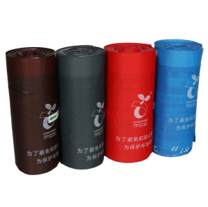 Pulling rope roll garbage bag | Waterproof, leak proof, stain proof | Garbage Bag Plastic | Drawstring Trash Bag on Rolls for company home kitchens | Customization supported