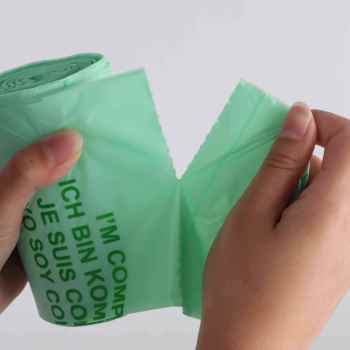 Biodegradable Trash Bag Large | Waterproof, Leak proof, Durable | Plastic Garbage Bags | Used for Strong Eco Friendly Garbage Bags Can Bin liner Heavy Duty Reuse Trash Bags | Supports Customization