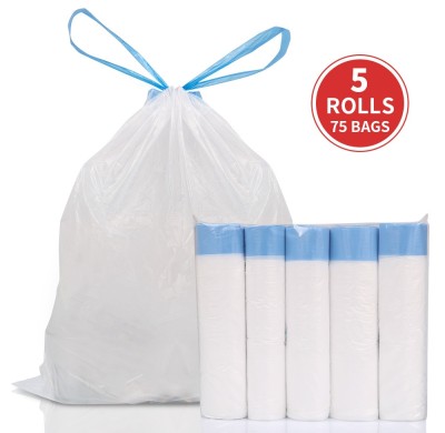 Waterproof Drawstring Recyclable Trash Bag Drawtape Garbage Bag Heavy Duty High-Quality Drawstring Trash Bag