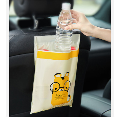 Easy Stick-On Disposable Car Trash Bag Leakproof Vomit Bag Beautiful Kitchen Storage Bag Durable Self Sealing Adhesive Car Trash Bags
