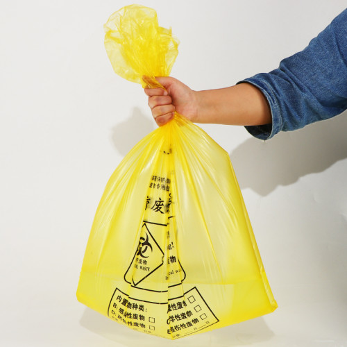 Autoclavable Biohazard Waste Bags Ziplock Yellow Medical Gatbage Waste Bag For Hospital Zipper Ldpe Plastic Disposable Hdpe Bio Garbage Bag