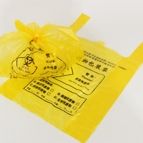 Autoclavable Biohazard Waste Bags Ziplock Yellow Medical Gatbage Waste Bag For Hospital Zipper Ldpe Plastic Disposable Hdpe Bio Garbage Bag