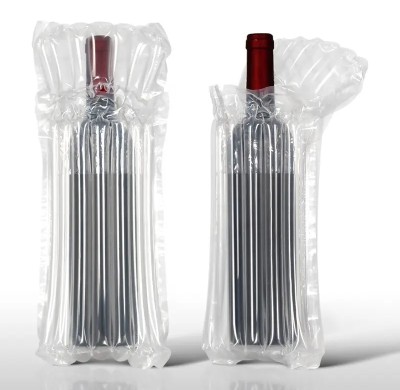 Transparent Inflatable Packaging Air Column Bag Cushion Wrap Transparent Wine Bottle Protector Column Air Bags