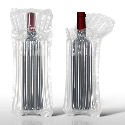 Transparent Inflatable Packaging Air Column Bag Cushion Wrap Transparent Wine Bottle Protector Column Air Bags