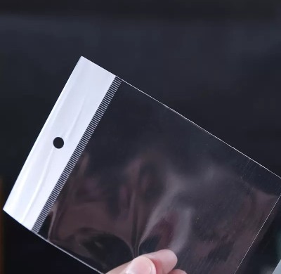 Custom OPP Plastic Head Card Header Bag White Cards Head Bags Transparent Plastic Self-adhesive Header Bag For Card