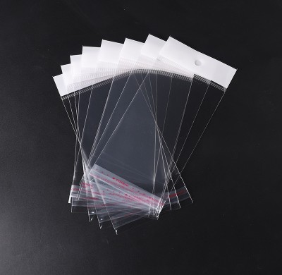 Custom OPP Plastic Head Card Header Bag Small Object Packaging Self Adhesive Bag