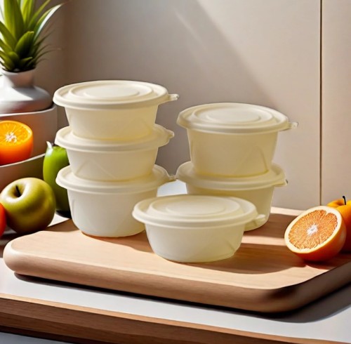 Degradable Lunch Boxes With Lid | Disposable Bento Food Container | Corn Starch | Support Customization