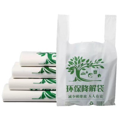 Comstomizd Size T-shirt Bag Biodegradable Supermarket Grocery Shopping Bag