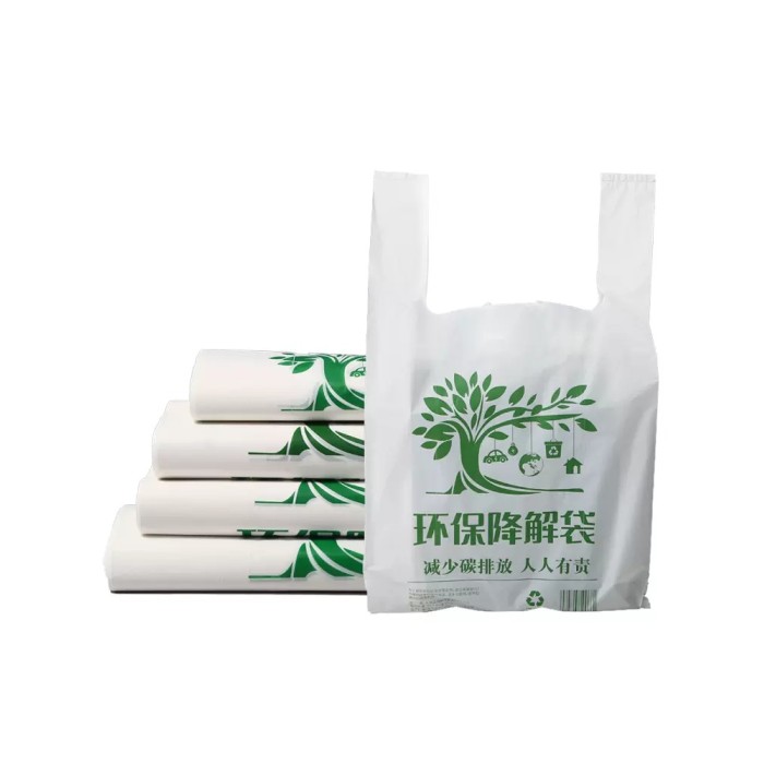 Comstomizd Size T-shirt Bag Biodegradable Supermarket Grocery Shopping Bag