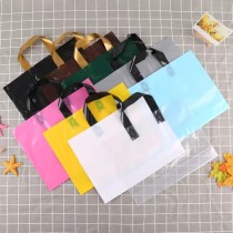 Plastic Shopping Bag | Portable, Durable, Waterproof | Recyclable Plastic tote bag | With Handle Shoes Clothing Shop Shopping Tote | Customization supported