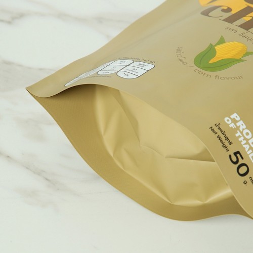 Custom Printed Stand Up Pouch Bag Matte Biodegradable Zipper Plastic Food Packaging Bags Resealable Aluminium Foil Zipper Stand-Up Pouches