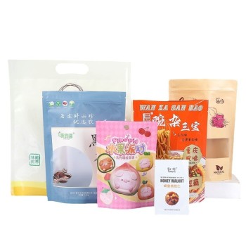 Food Packaging Stand Up Pouch Bags | Waterproof, Leak proof, Fresh keeping | Recyclable Self Seal Food Grade Packaging Mylar Bags | Packaging bags suitable for food | Customization supported