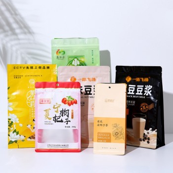 Food Packaging Stand Up Pouch Bags | Waterproof, Leak proof, Fresh keeping | Recyclable Self Seal Food Grade Packaging Mylar Bags | Packaging bags suitable for food | Customization supported