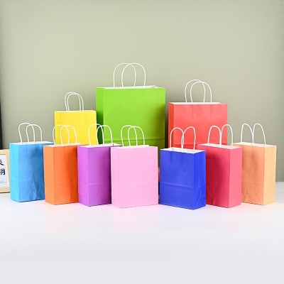 Eco-Friendly Kraft Paper Bags Shopping Bag for Coffee Snacks and Gift Carrier for Food