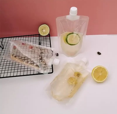 Customized Size Spout bag RecyclableTravel Beverage Bag Alcohol Liquid Packaging