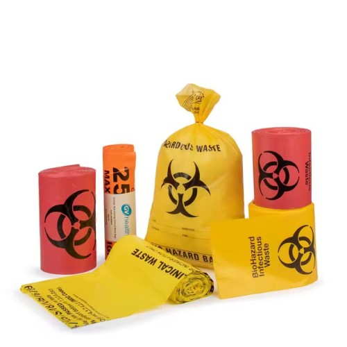 Autoclavable Biohazard Waste Bags Ziplock Yellow Medical Gatbage Waste Bag For Hospital Zipper Ldpe Plastic Disposable Hdpe Bio Garbage Bag