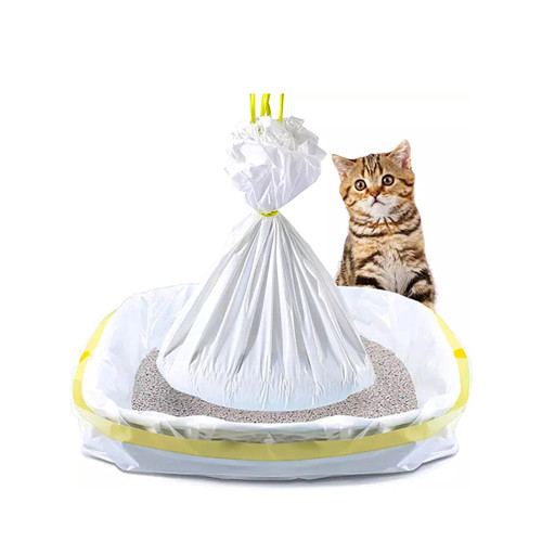 Cat Litter Bag Customized Recyclable Cat Litter Liner  Extra Thick Large Drawstring Cat Waste Litter Bags