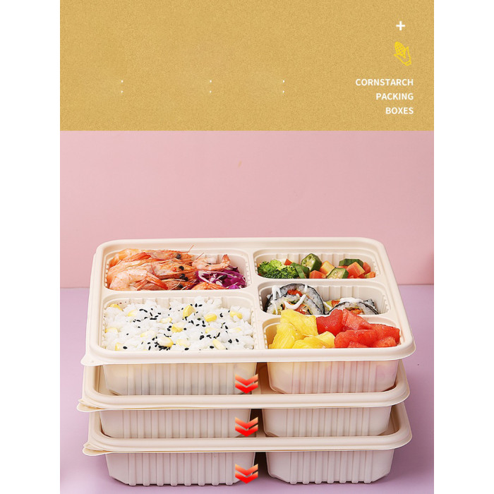 Degradable Lunch Boxes Biodegradable Container Bagasse Food Lunch Tableware Clamshell Sugarcane Food Box With Lid