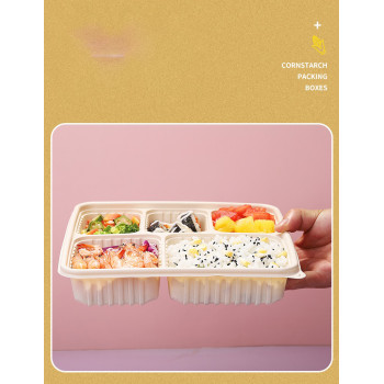 Degradable Lunch Boxes to Go Food Container | Compostable Biodegradable |  Material Bagasse Pulp Hing Hamburger Box Togo Box Sugarcane | Used for Disposable Takeaway Lunch | Supports Customization