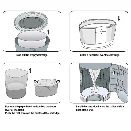 Diaper Pair Refill Bags | Waterproof and Leak proof | Plastic Diaper Fail Liners Nappy Bin | Applied to Refill Diaper Refill Bags Household Disposal Bags | Supports customization