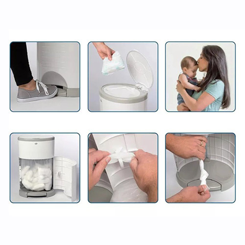 Diaper Pair Refill Bags | Waterproof and Leak proof | Plastic Diaper Fail Liners Nappy Bin | Applied to Refill Diaper Refill Bags Household Disposal Bags | Supports customization