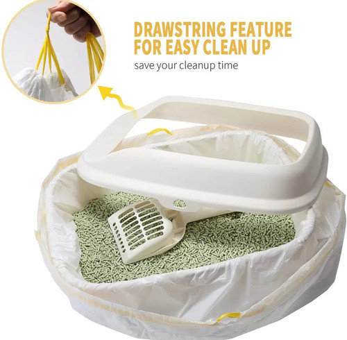 Durable Pull Resistant Cat Litter Bags | Custom OEM/ODM Services Offered | Eco-Friendly PET Material for Sustainable Waste Management | Perfect for Cat Litter & Feces Filtration | Wholesale and Distribution Partners Needed in North America, Europe, and Oceania