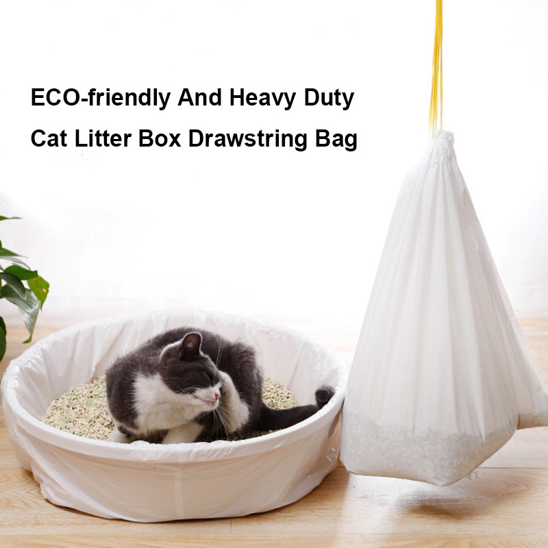 Drawstring Design Cat Litter Liners